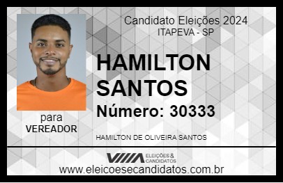 Candidato HAMILTON SANTOS 2024 - ITAPEVA - Eleições