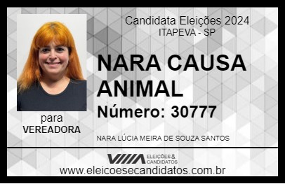 Candidato NARA CAUSA ANIMAL 2024 - ITAPEVA - Eleições