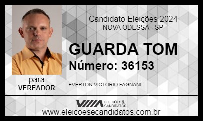 Candidato GUARDA TOM 2024 - NOVA ODESSA - Eleições