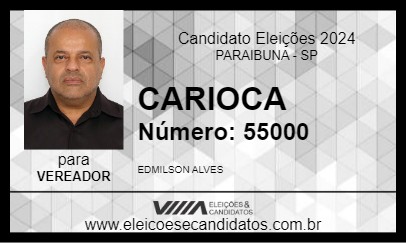 Candidato CARIOCA GUARDIÕES 2024 - PARAIBUNA - Eleições