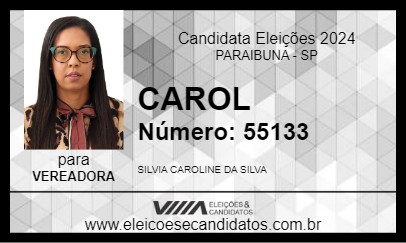 Candidato CAROL 2024 - PARAIBUNA - Eleições