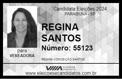 Candidato REGINA SANTOS 2024 - PARAIBUNA - Eleições