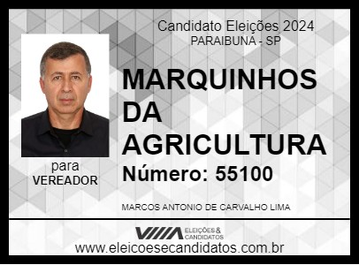 Candidato MARQUINHOS 2024 - PARAIBUNA - Eleições