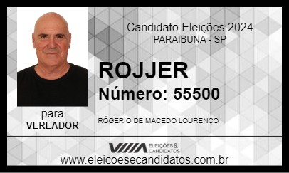 Candidato ROJJER MACEDO 2024 - PARAIBUNA - Eleições