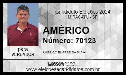 Candidato AMÉRICO 2024 - MIRACATU - Eleições