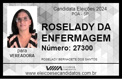 Candidato ROSELADY 2024 - POÁ - Eleições