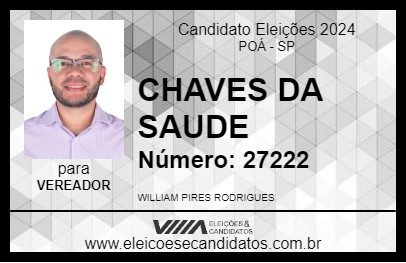 Candidato WILLIAM PIRES RODRIGUES 2024 - POÁ - Eleições