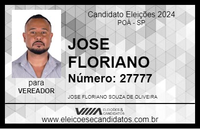 Candidato JOSE FLORIANO 2024 - POÁ - Eleições