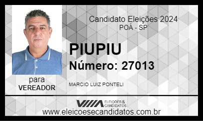 Candidato PIUPIU 2024 - POÁ - Eleições