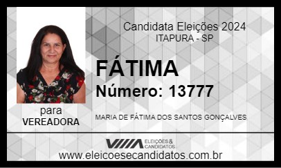 Candidato FÁTIMA 2024 - ITAPURA - Eleições