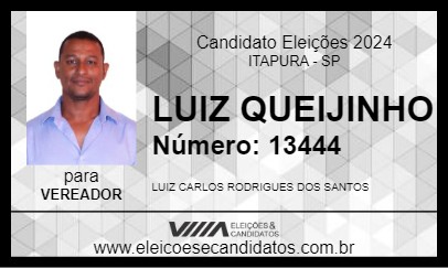 Candidato LUIZ QUEIJINHO 2024 - ITAPURA - Eleições