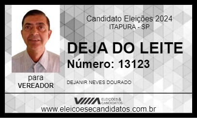 Candidato DEJA DO LEITE 2024 - ITAPURA - Eleições