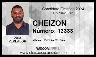 Candidato CHEIZON 2024 - ITAPURA - Eleições