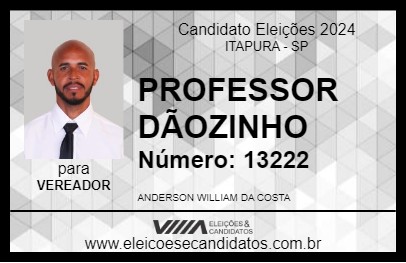 Candidato PROFESSOR DÃOZINHO 2024 - ITAPURA - Eleições