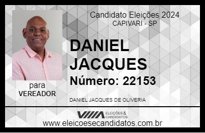 Candidato DANIEL JACQUES 2024 - CAPIVARI - Eleições