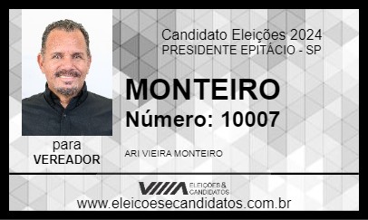 Candidato MONTEIRO 2024 - PRESIDENTE EPITÁCIO - Eleições