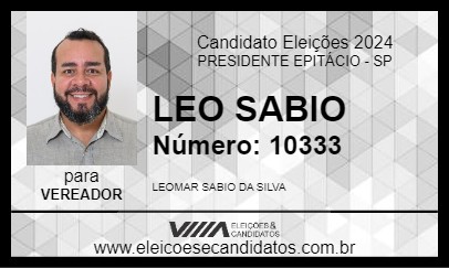 Candidato LEO SABIO 2024 - PRESIDENTE EPITÁCIO - Eleições