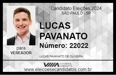 Candidato LUCAS PAVANATO 2024 - SÃO PAULO - Eleições