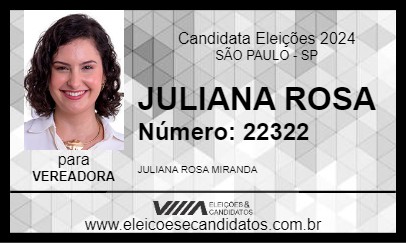 Candidato JULIANA ROSA 2024 - SÃO PAULO - Eleições