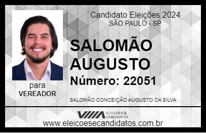 Candidato SALOMÃO AUGUSTO 2024 - SÃO PAULO - Eleições