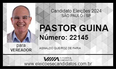 Candidato PASTOR GUINA 2024 - SÃO PAULO - Eleições