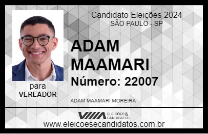 Candidato ADAM MAAMARI 2024 - SÃO PAULO - Eleições