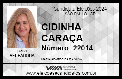 Candidato CIDINHA CARAÇA 2024 - SÃO PAULO - Eleições