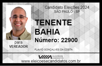 Candidato TENENTE BAHIA 2024 - SÃO PAULO - Eleições