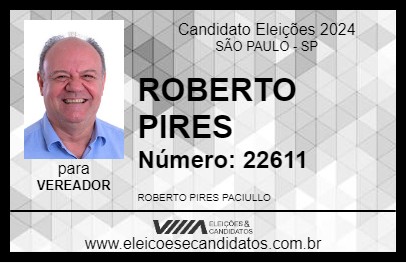 Candidato ROBERTO PIRES 2024 - SÃO PAULO - Eleições