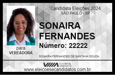 Candidato SONAIRA FERNANDES 2024 - SÃO PAULO - Eleições