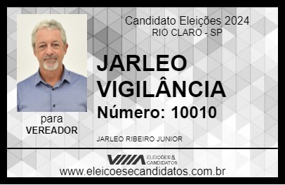 Candidato JARLEO VIGILÂNCIA 2024 - RIO CLARO - Eleições