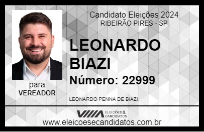 Candidato LEONARDO BIAZI 2024 - RIBEIRÃO PIRES - Eleições