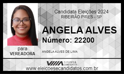 Candidato ANGELA ALVES 2024 - RIBEIRÃO PIRES - Eleições