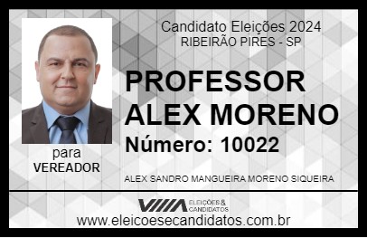 Candidato PROFESSOR ALEX MORENO 2024 - RIBEIRÃO PIRES - Eleições