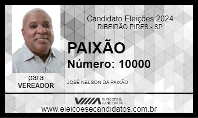 Candidato PAIXÃO 2024 - RIBEIRÃO PIRES - Eleições