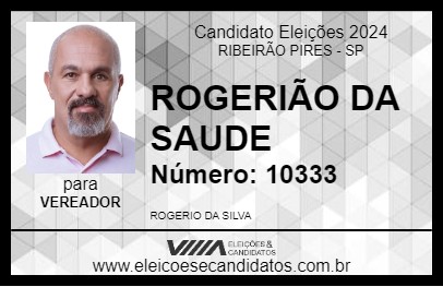 Candidato ROGERIÃO DA SAUDE 2024 - RIBEIRÃO PIRES - Eleições