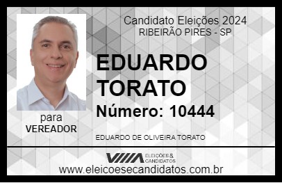 Candidato EDUARDO TORATO 2024 - RIBEIRÃO PIRES - Eleições