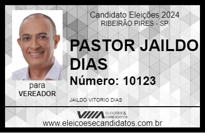 Candidato PASTOR JAILDO DIAS 2024 - RIBEIRÃO PIRES - Eleições