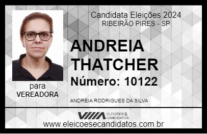 Candidato ANDREIA THATCHER 2024 - RIBEIRÃO PIRES - Eleições