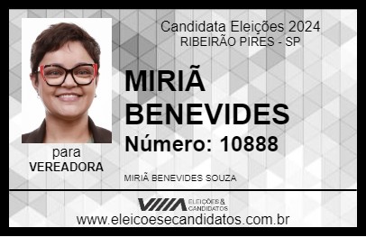 Candidato MIRIÃ BENEVIDES 2024 - RIBEIRÃO PIRES - Eleições