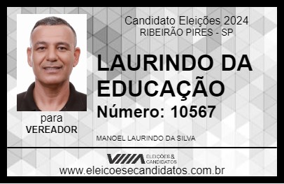 Candidato LAURINDO DA EDUCAÇÃO 2024 - RIBEIRÃO PIRES - Eleições