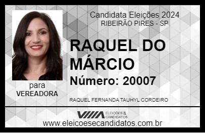 Candidato RAQUEL DO MÁRCIO 2024 - RIBEIRÃO PIRES - Eleições