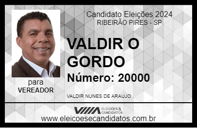 Candidato VALDIR O GORDO 2024 - RIBEIRÃO PIRES - Eleições