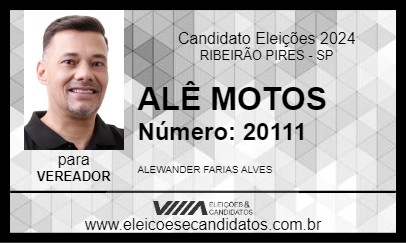 Candidato ALÊ MOTOS 2024 - RIBEIRÃO PIRES - Eleições