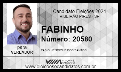 Candidato FABINHO 2024 - RIBEIRÃO PIRES - Eleições