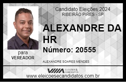 Candidato ALEXANDRE DA HR 2024 - RIBEIRÃO PIRES - Eleições