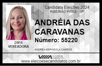 Candidato ANDRÉIA DAS CARAVANAS 2024 - RIBEIRÃO PIRES - Eleições