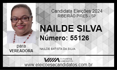 Candidato NAILDE SILVA 2024 - RIBEIRÃO PIRES - Eleições