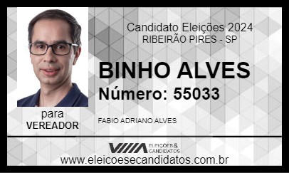 Candidato BINHO ALVES 2024 - RIBEIRÃO PIRES - Eleições