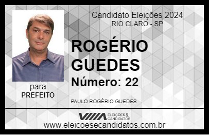 Candidato ROGÉRIO GUEDES 2024 - RIO CLARO - Eleições